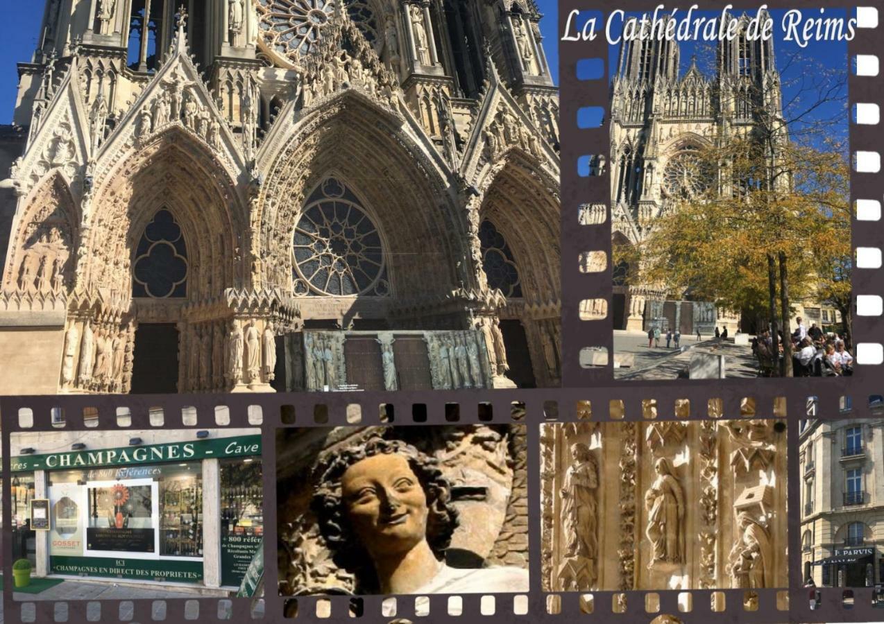 BedinReims burgundy bottle free parking&wifi free ideal 4 à 8 Adultes Esterno foto